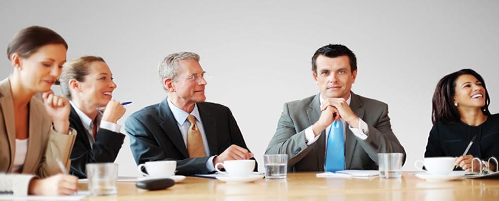 Project meeting around a table