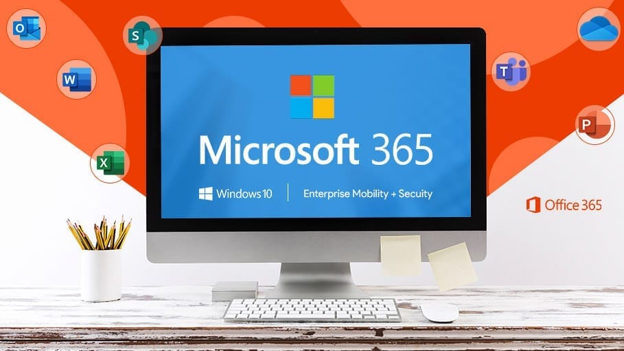 Microsoft 365 on a desktop computer