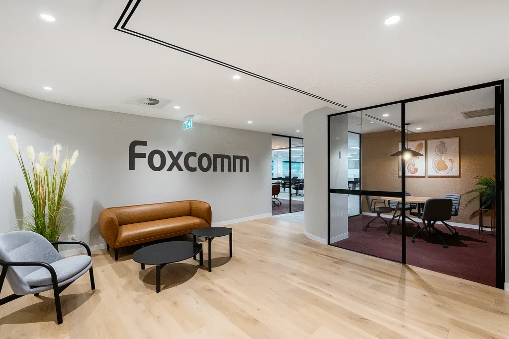 Foxcomm office reception in Fitzrovia, Central London