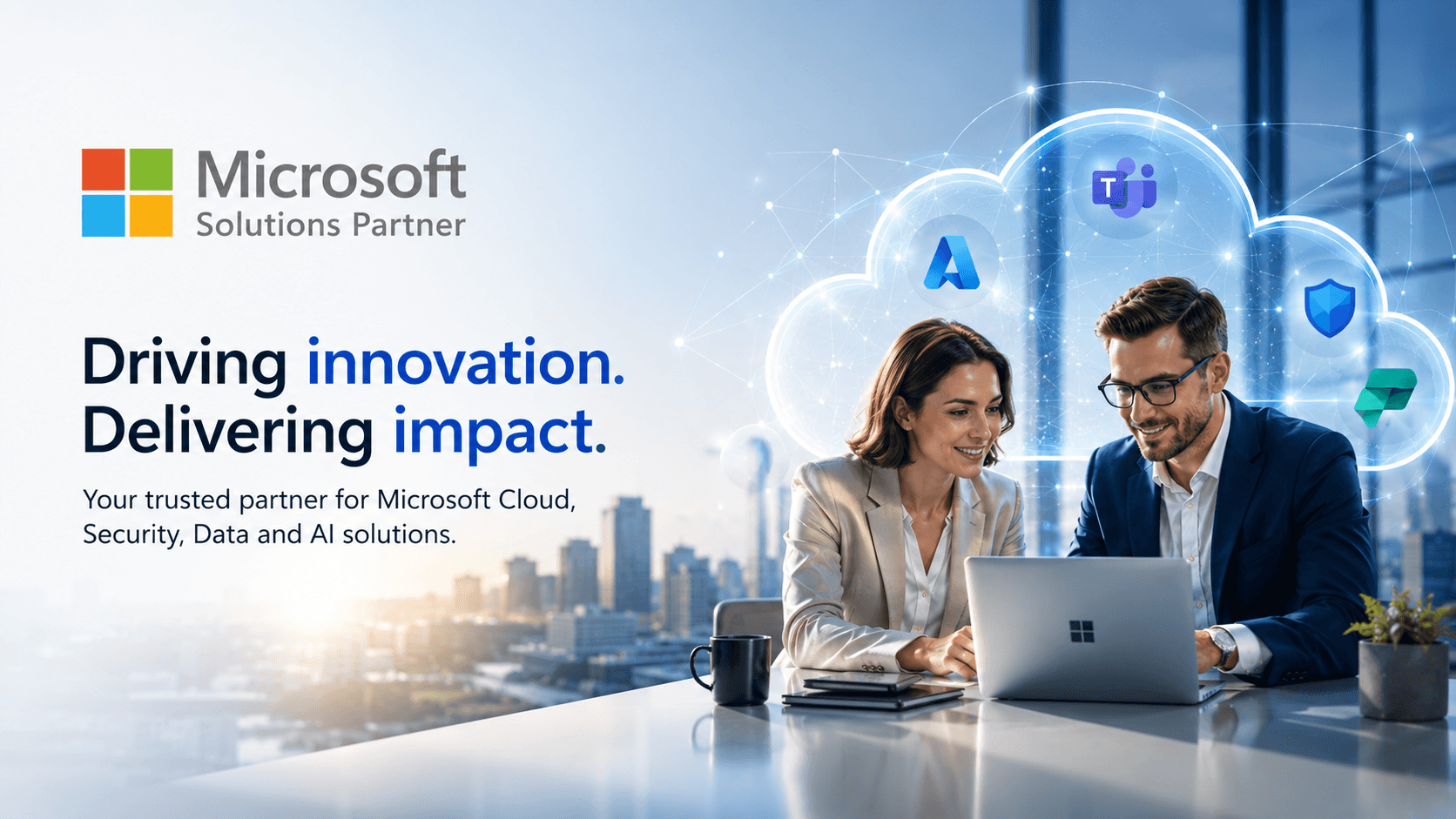 Foxcomm Microsoft Solutions Partner team working on cloud, security, data and AI